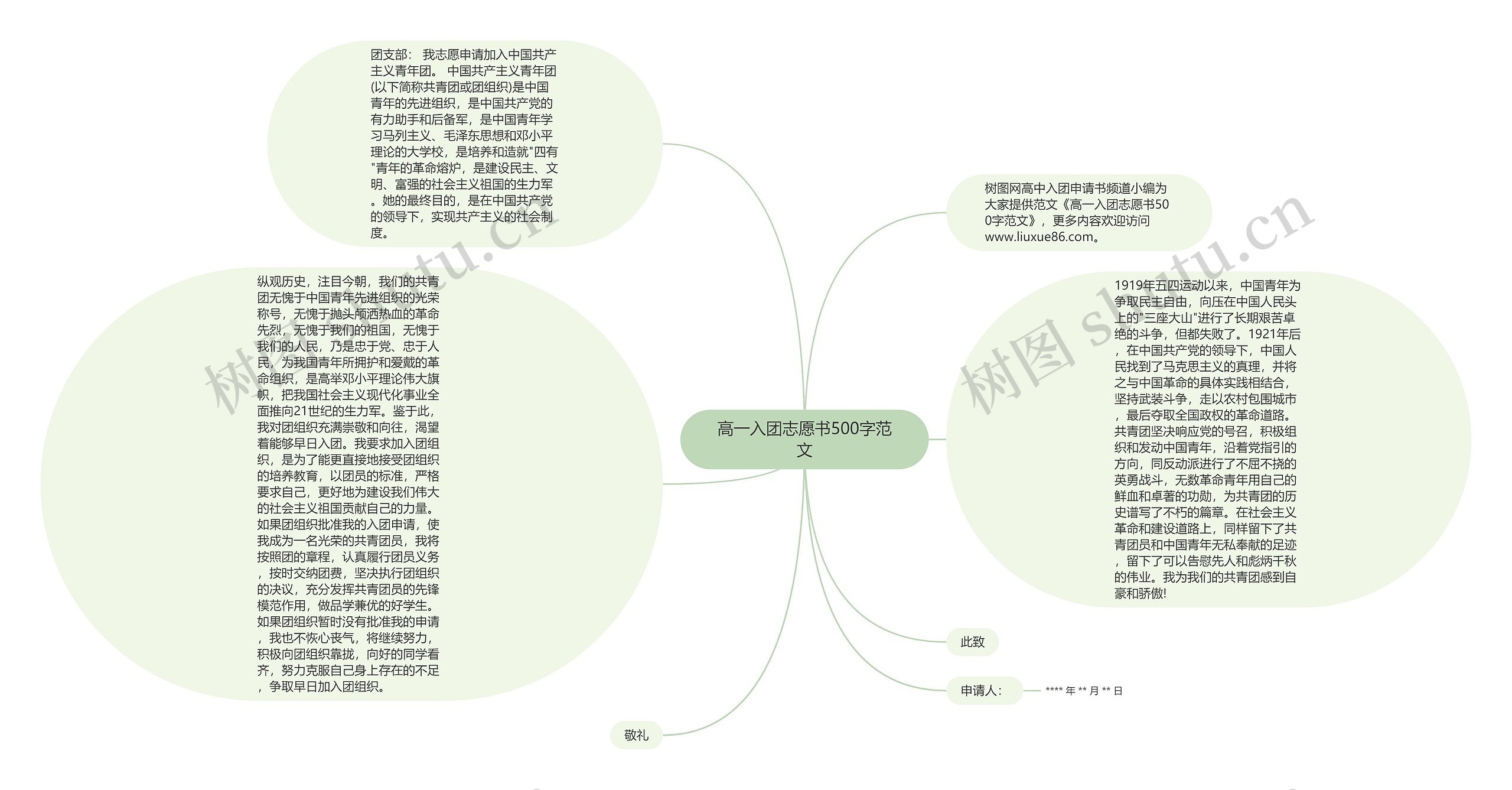 高一入团志愿书500字范文