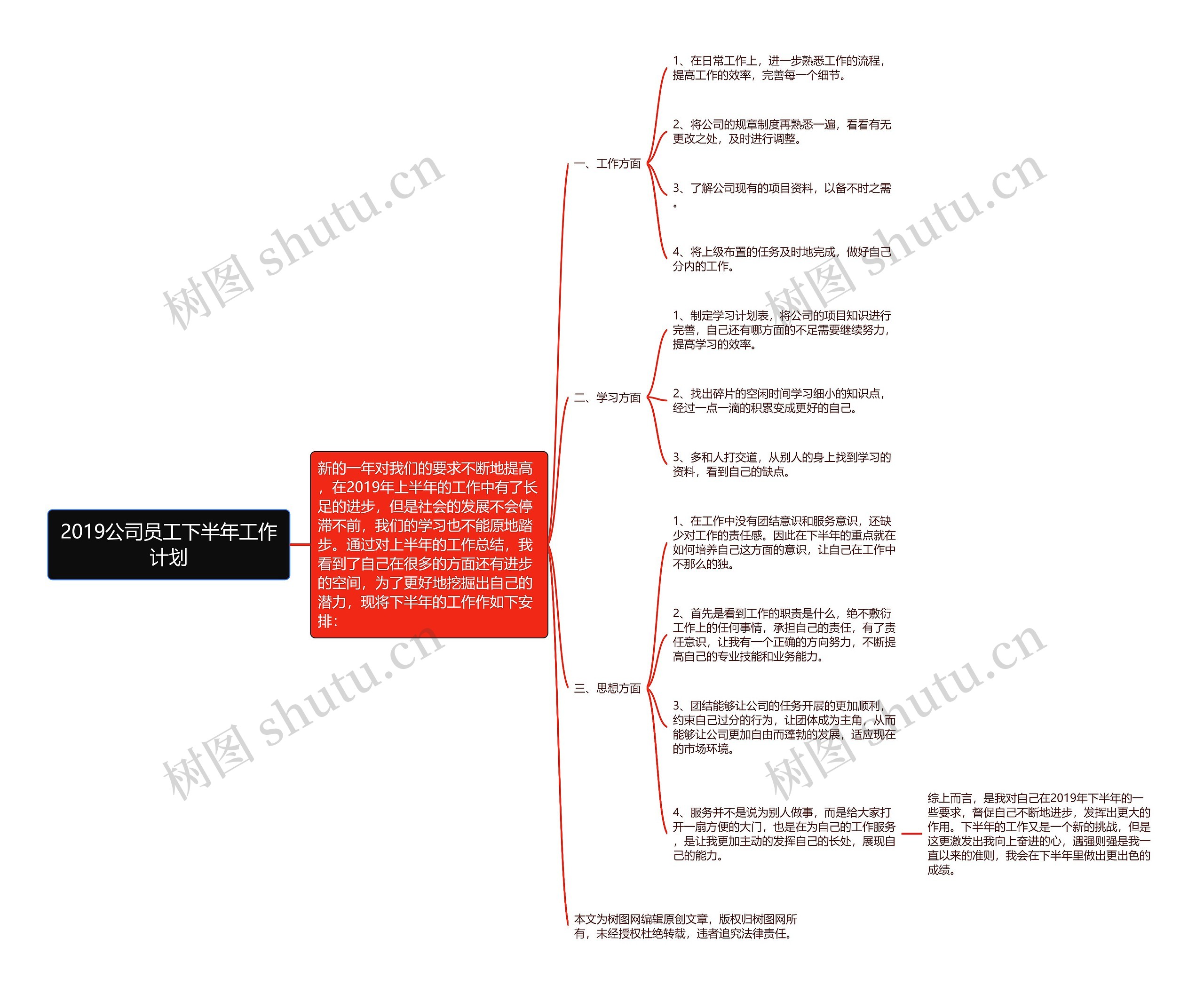 2019公司员工下半年工作计划