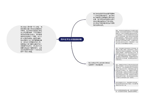 高中生学生会竞选演讲稿