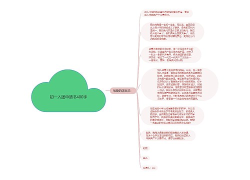 初一入团申请书400字