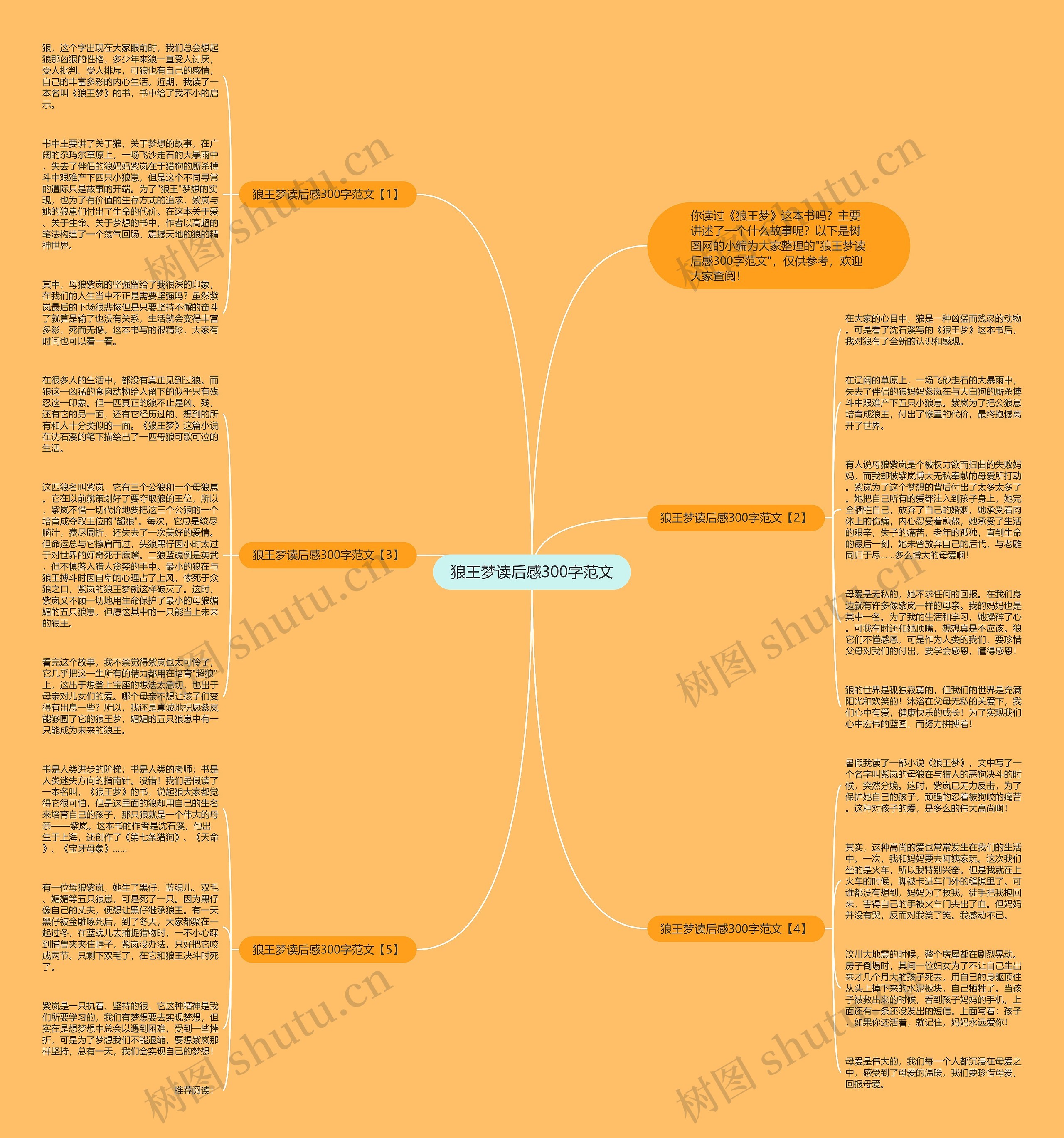 狼王梦读后感300字范文思维导图