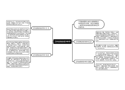 工作自我总结100字