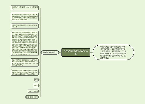 初中入团申请书300字范本