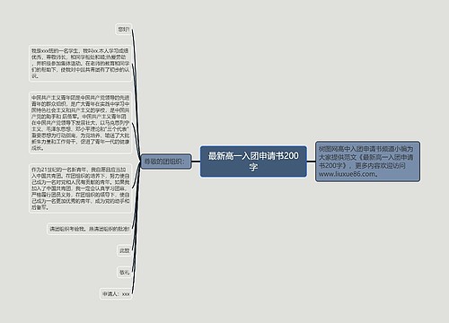 最新高一入团申请书200字