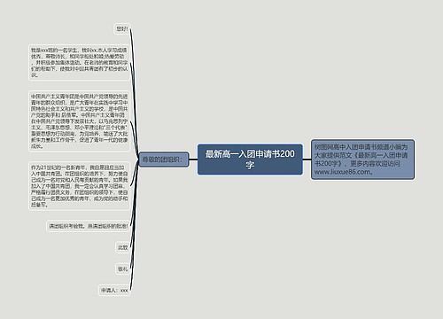 最新高一入团申请书200字