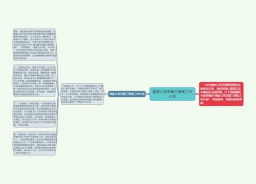 国家公务员第三季度工作计划