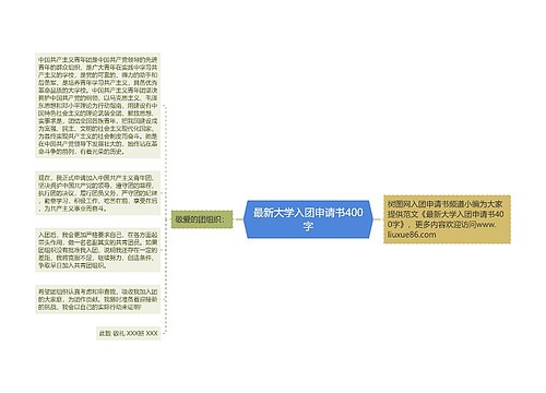 最新大学入团申请书400字