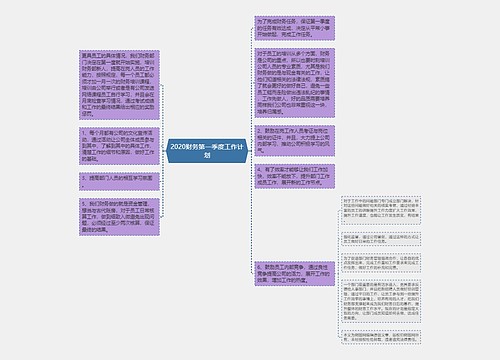2020财务第一季度工作计划