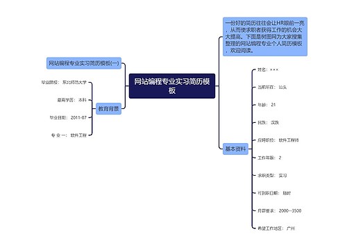 网站编程专业实习简历模板