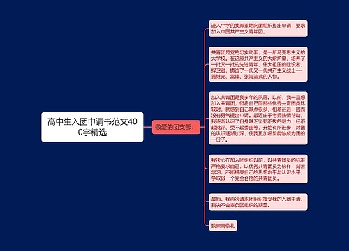 高中生入团申请书范文400字精选