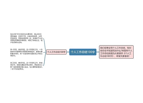 个人工作总结100字