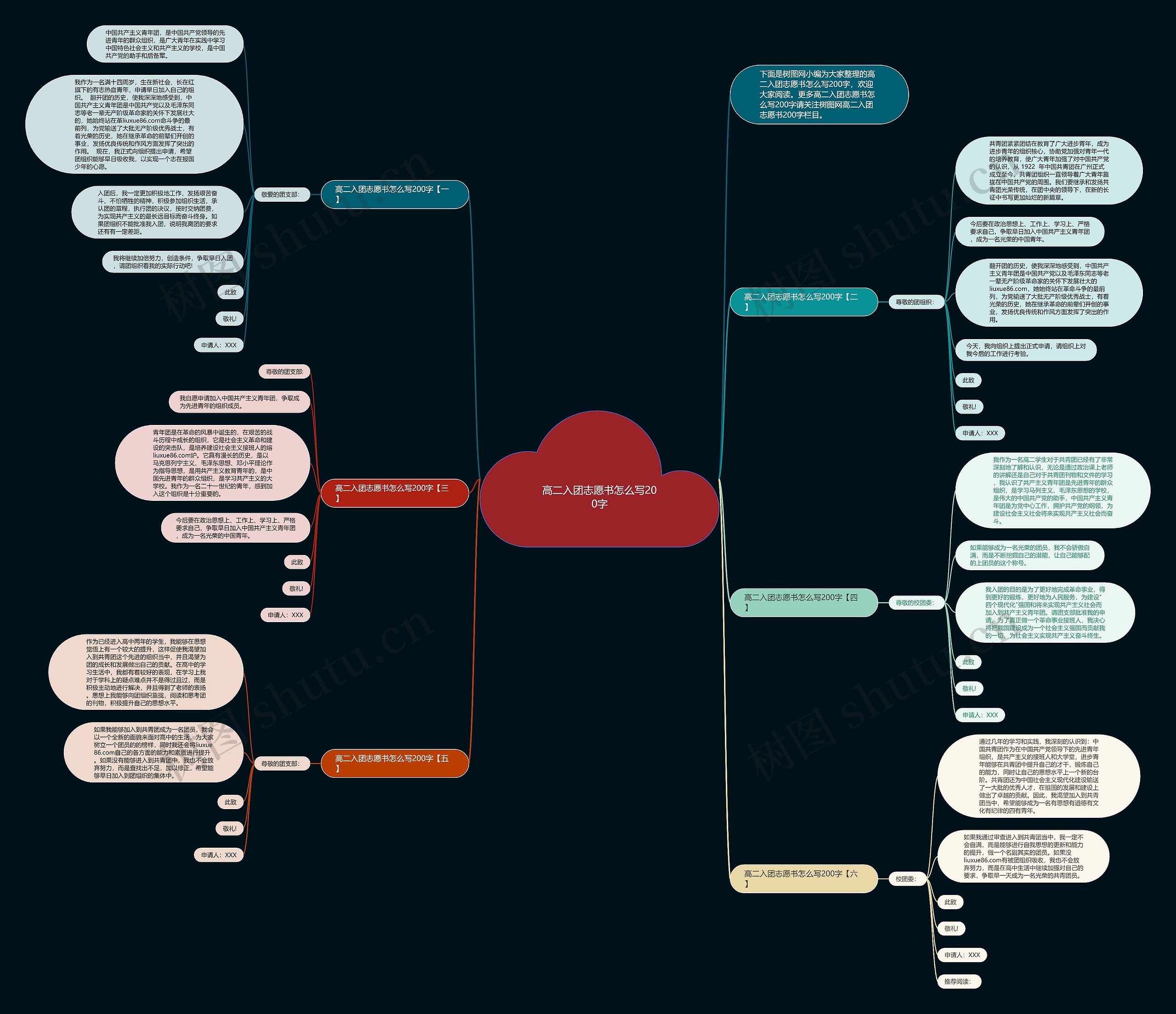 高二入团志愿书怎么写200字思维导图