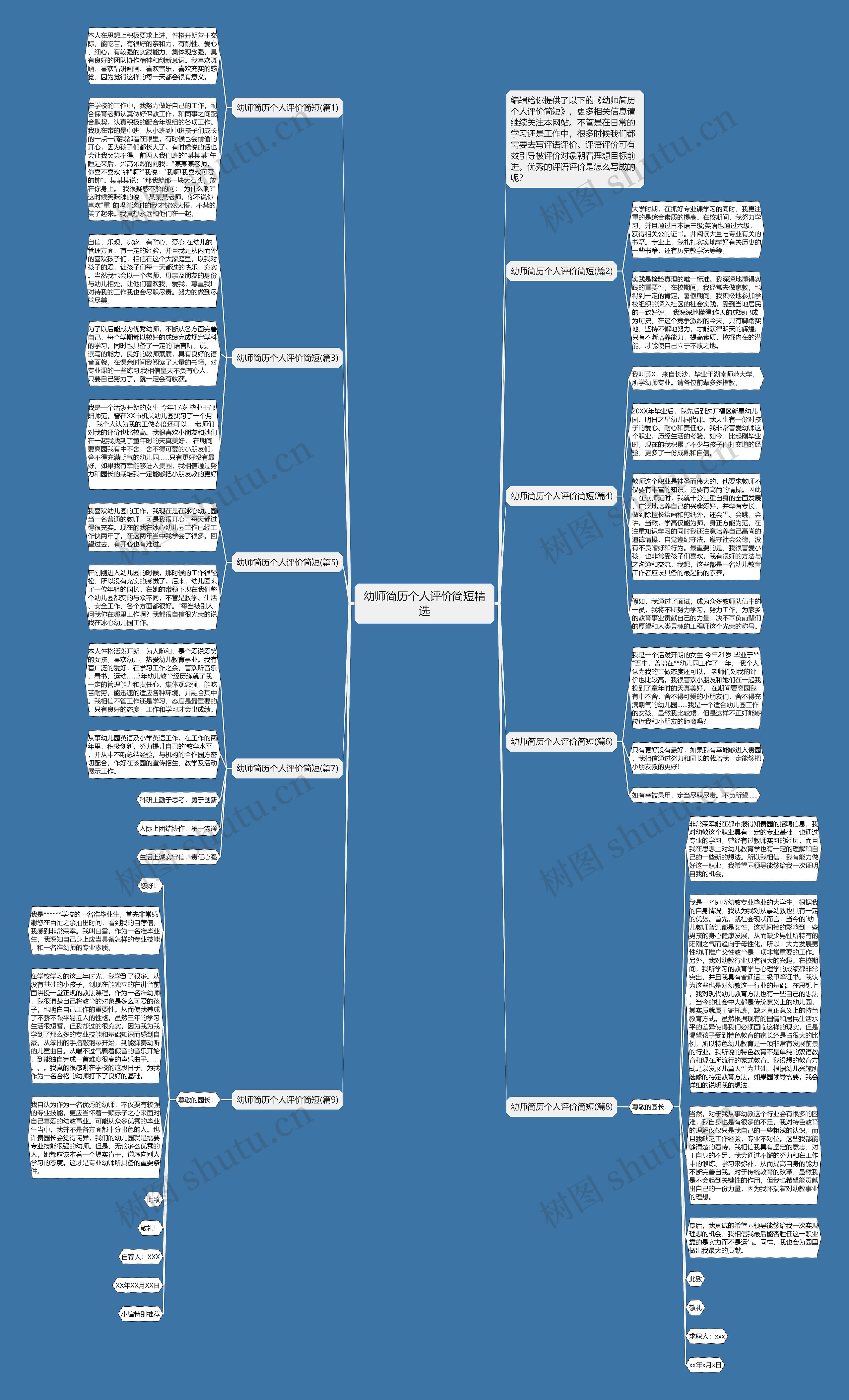 幼师简历个人评价简短精选