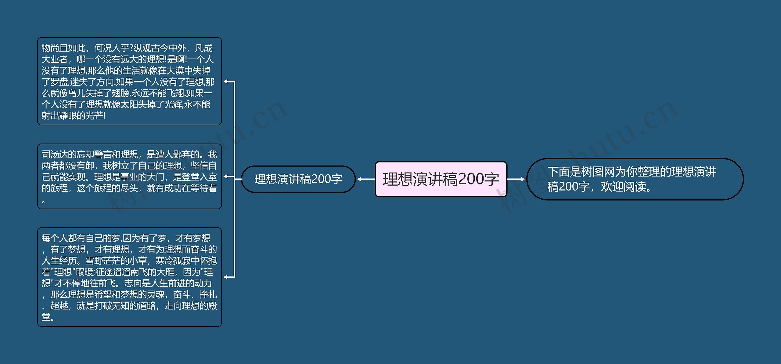 理想演讲稿200字