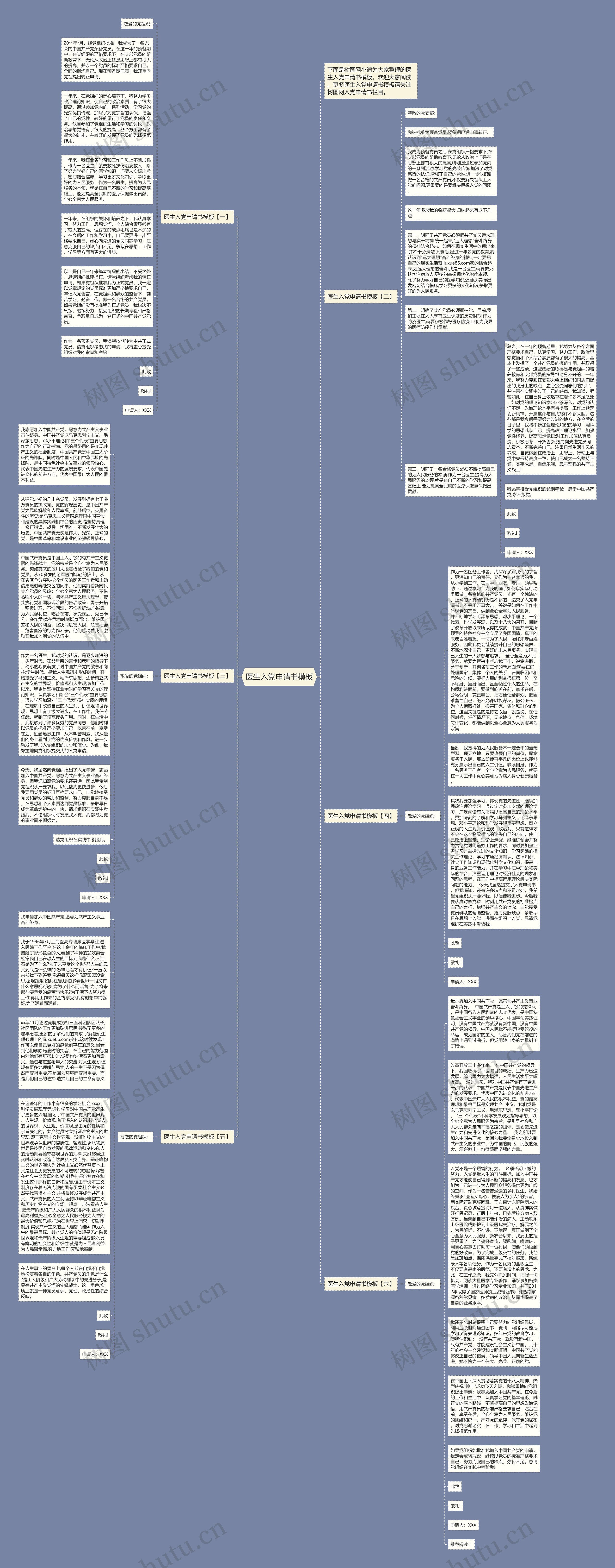 医生入党申请书思维导图