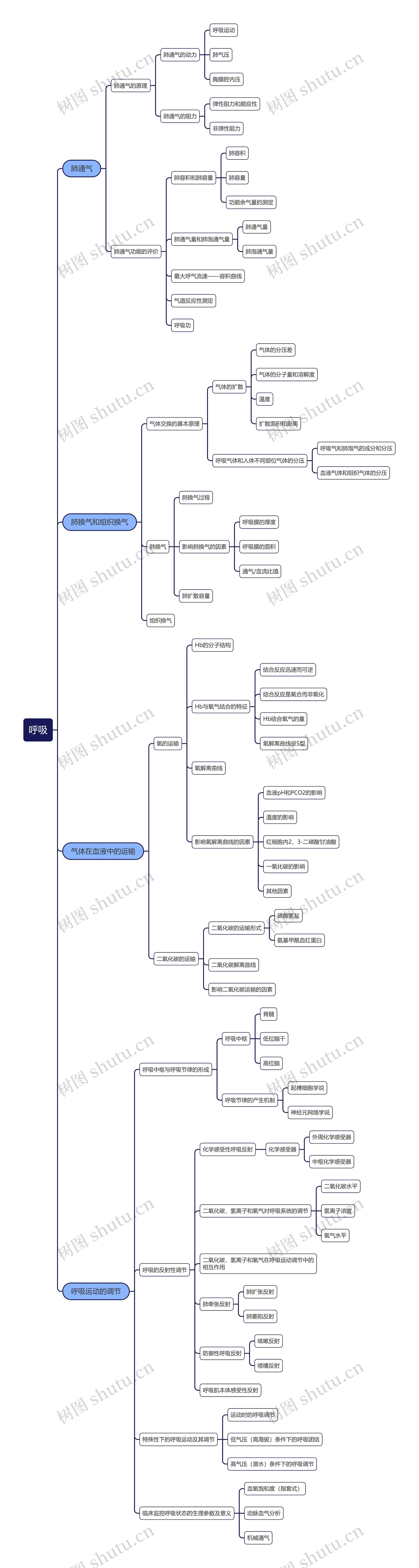 呼吸思维导图