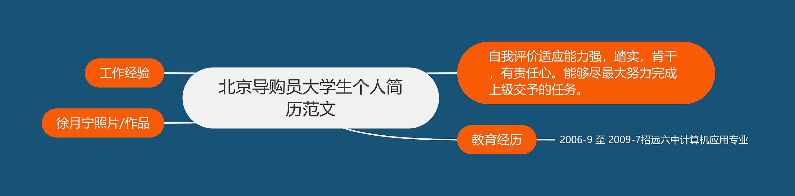 北京导购员大学生个人简历范文