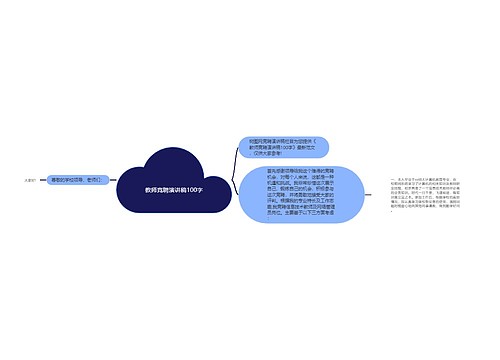 教师竞聘演讲稿100字