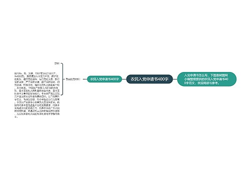 农民入党申请书400字