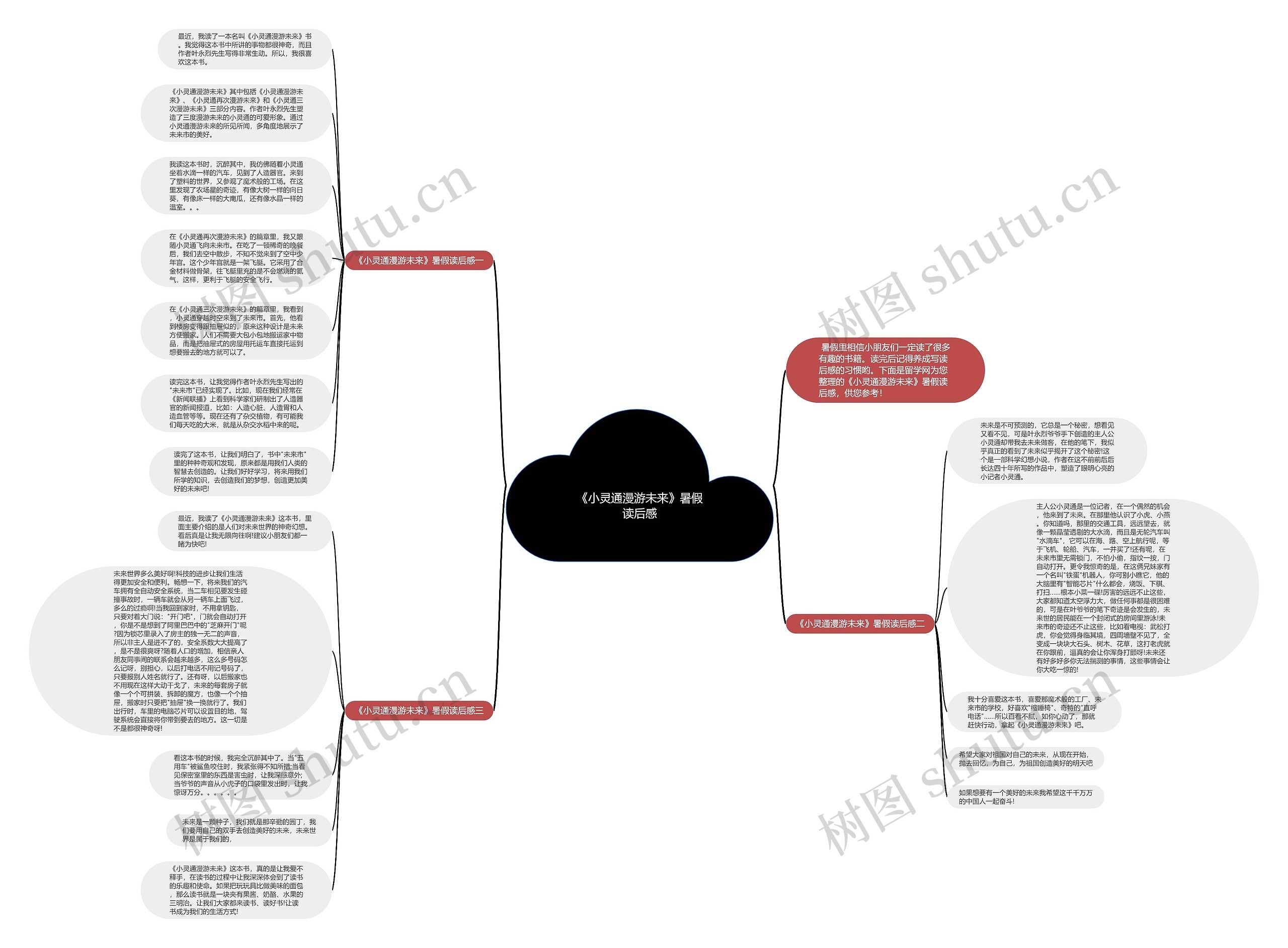 《小灵通漫游未来》暑假读后感思维导图