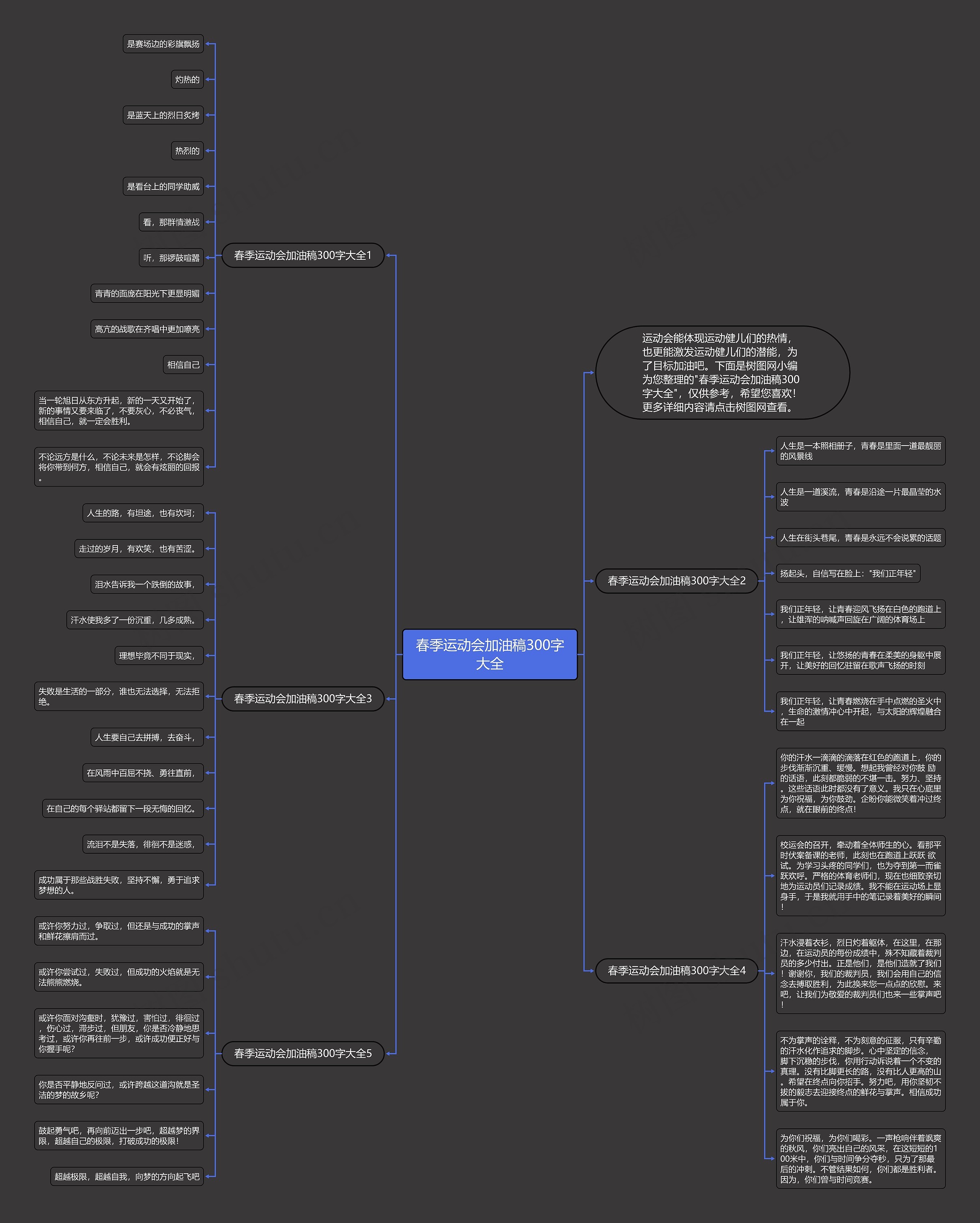 春季运动会加油稿300字大全思维导图