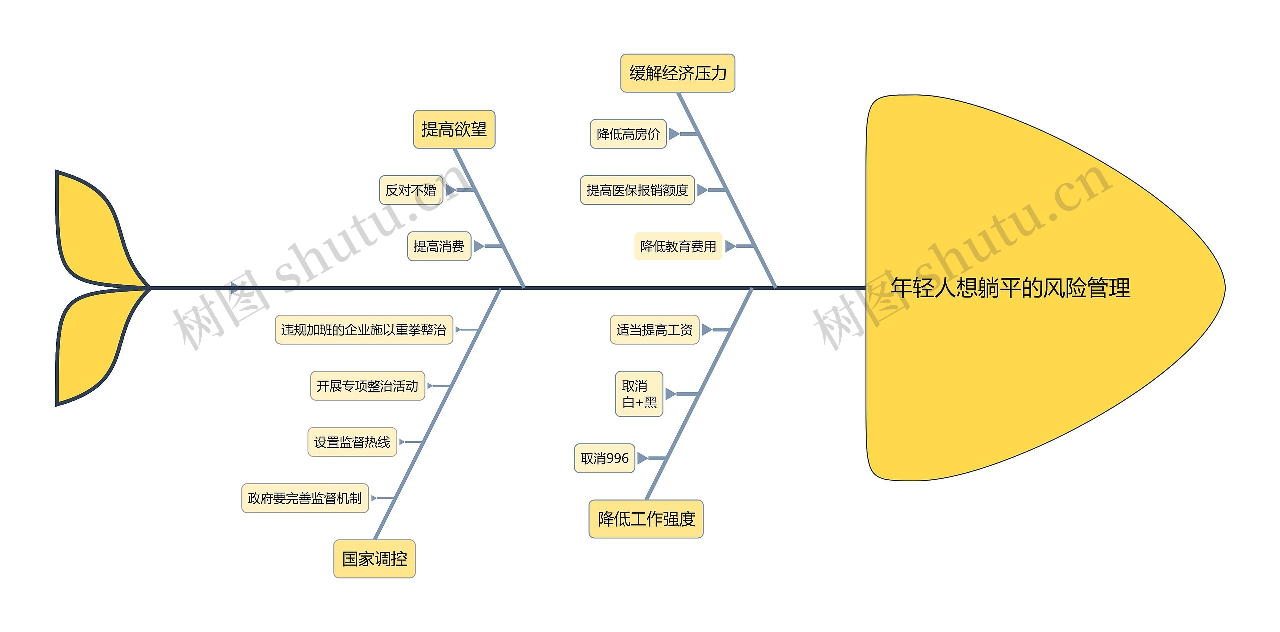 年轻人想躺平的风险管理思维导图