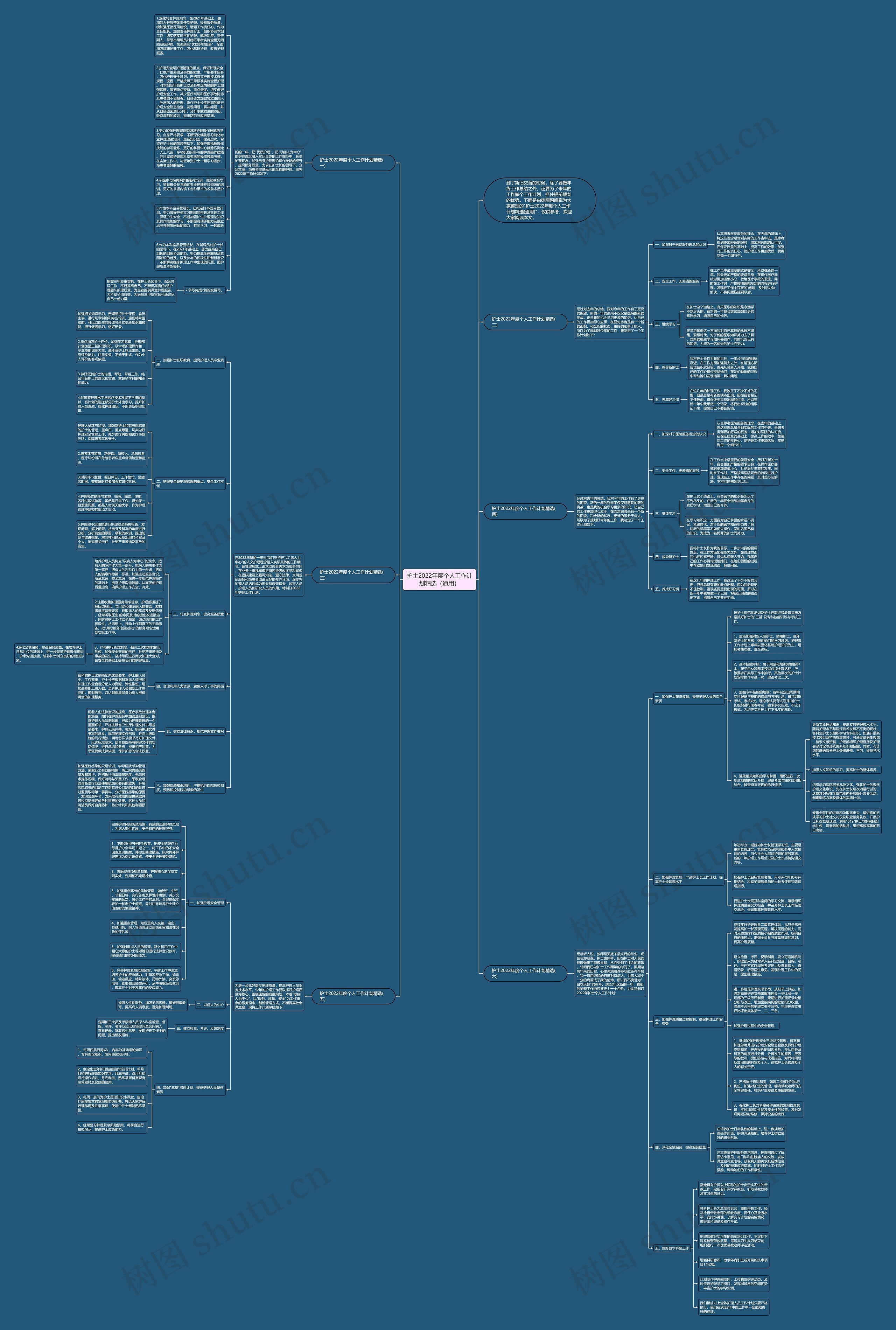 护士2022年度个人工作计划精选（通用）思维导图