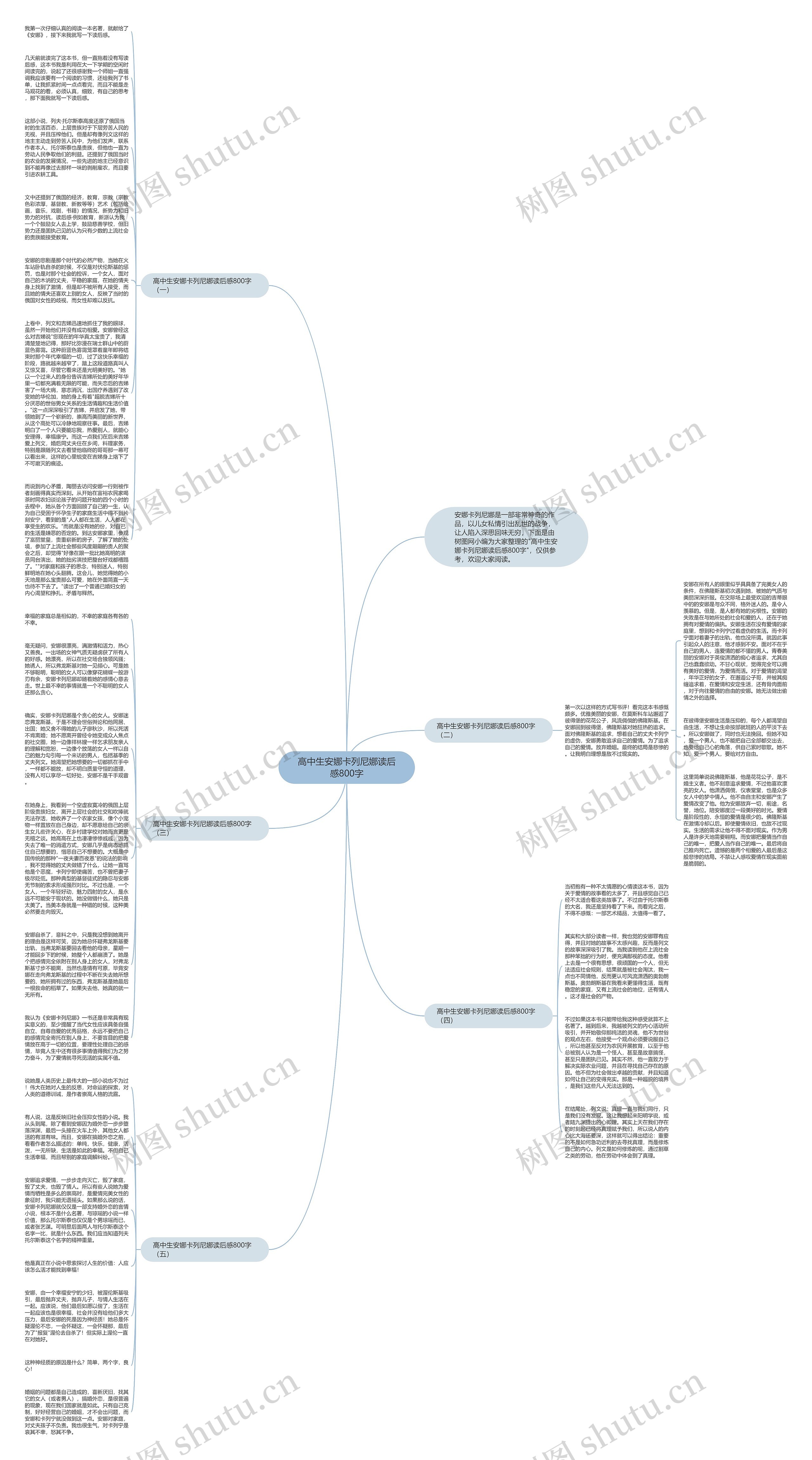 高中生安娜卡列尼娜读后感800字思维导图