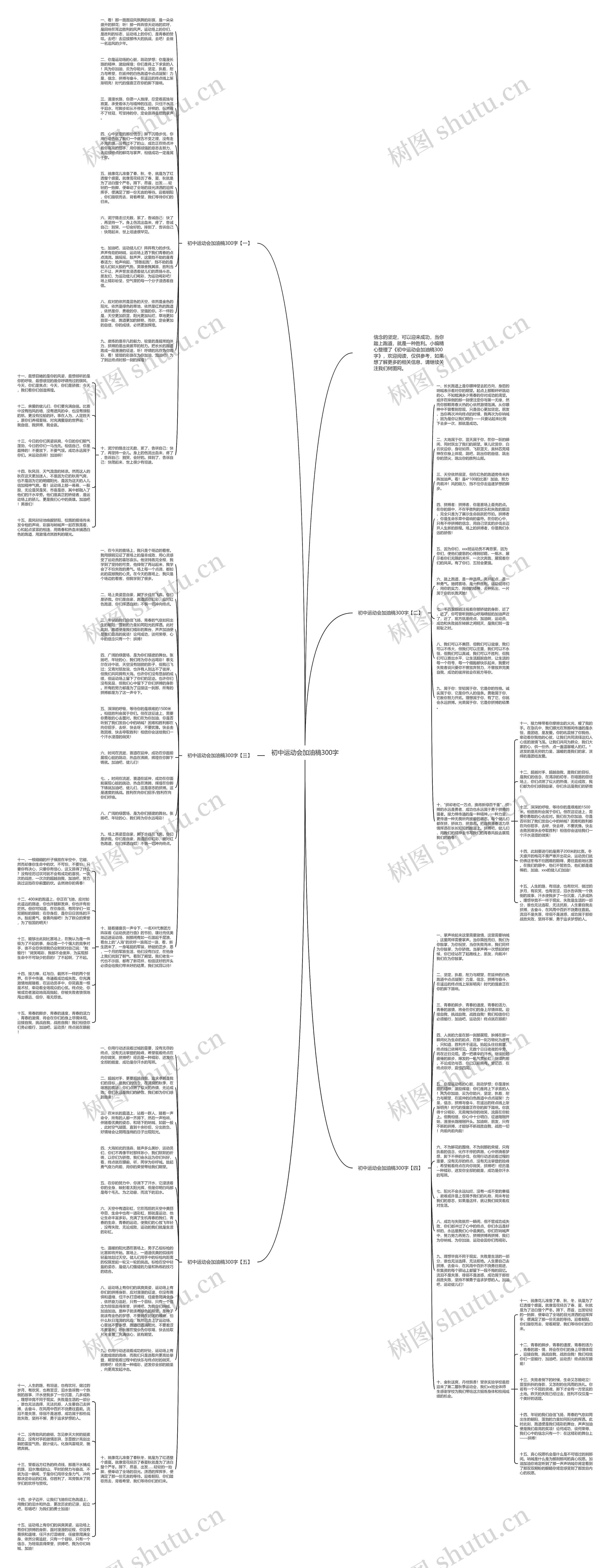 初中运动会加油稿300字思维导图