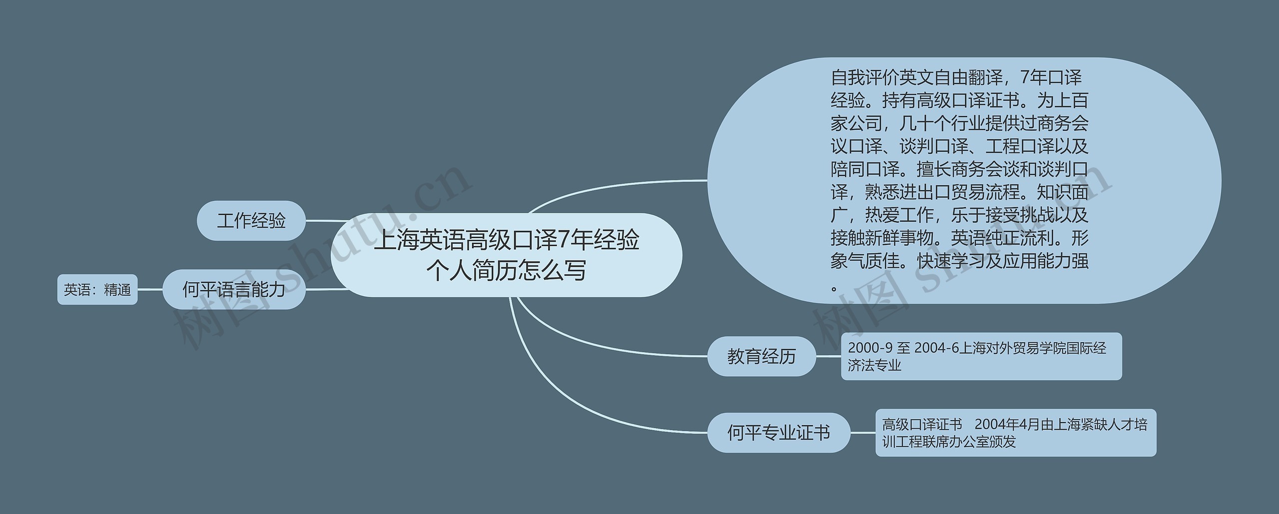 上海英语高级口译7年经验个人简历怎么写