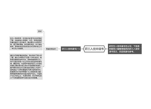 研三入党申请书