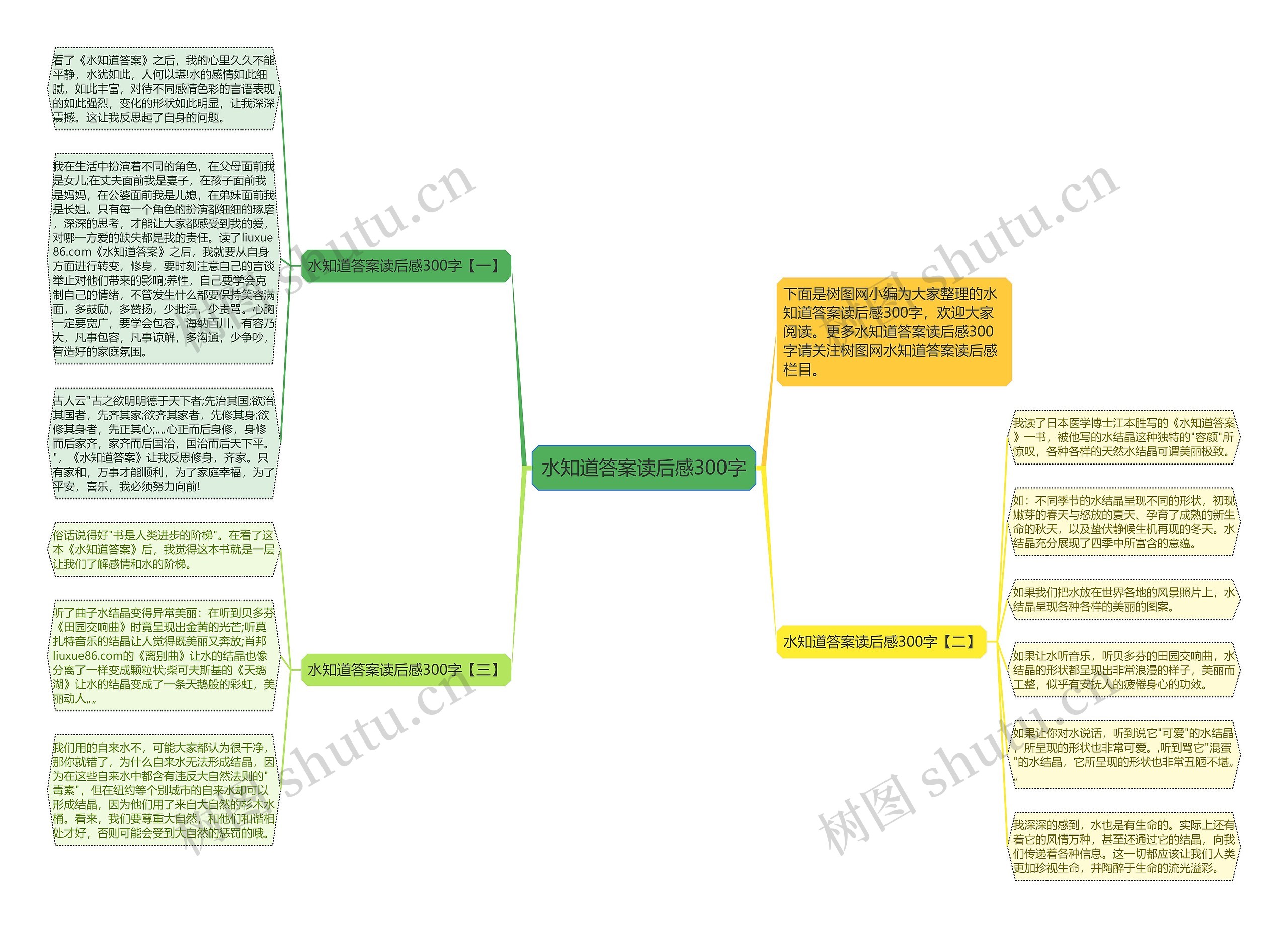 水知道答案读后感300字思维导图