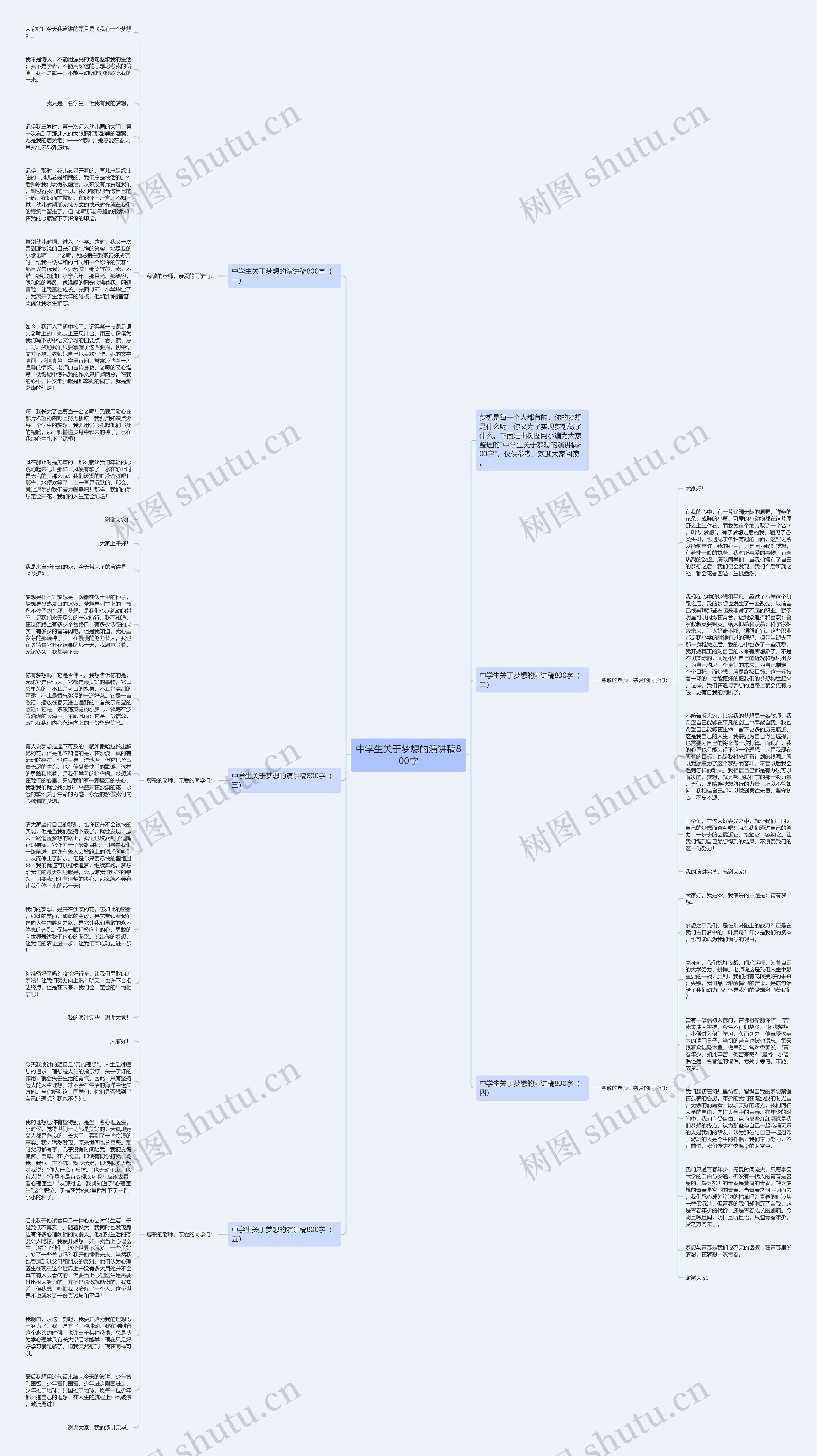 中学生关于梦想的演讲稿800字思维导图