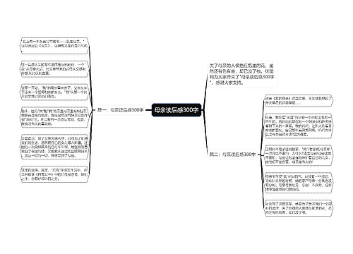 母亲读后感300字