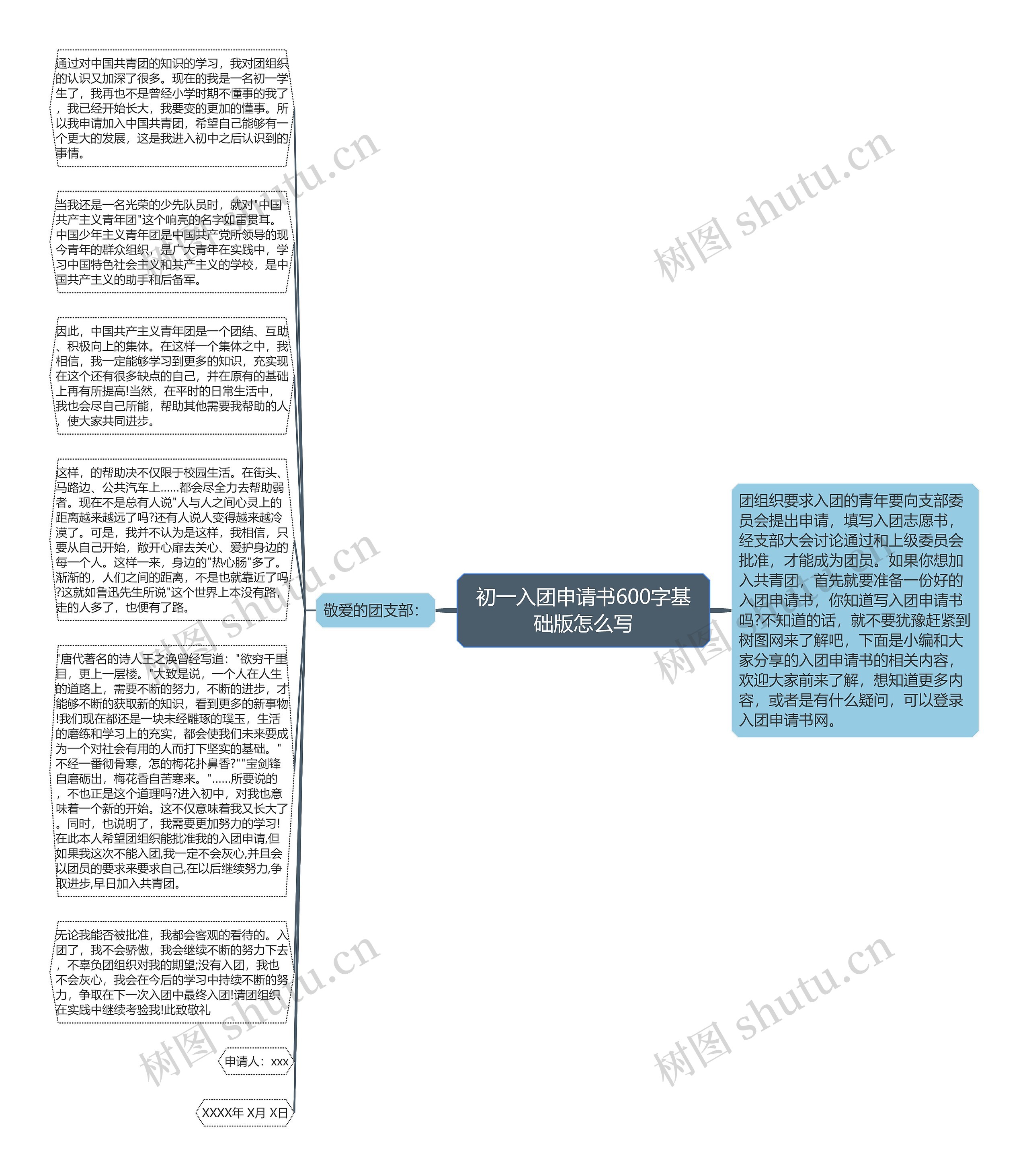 初一入团申请书600字基础版怎么写