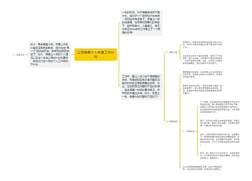 公司销售个人年度工作计划