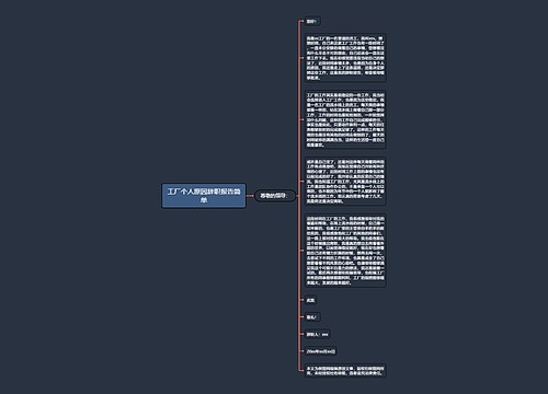 工厂个人原因辞职报告简单
