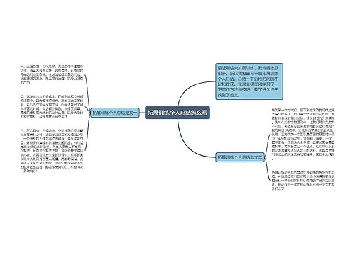 拓展训练个人总结怎么写