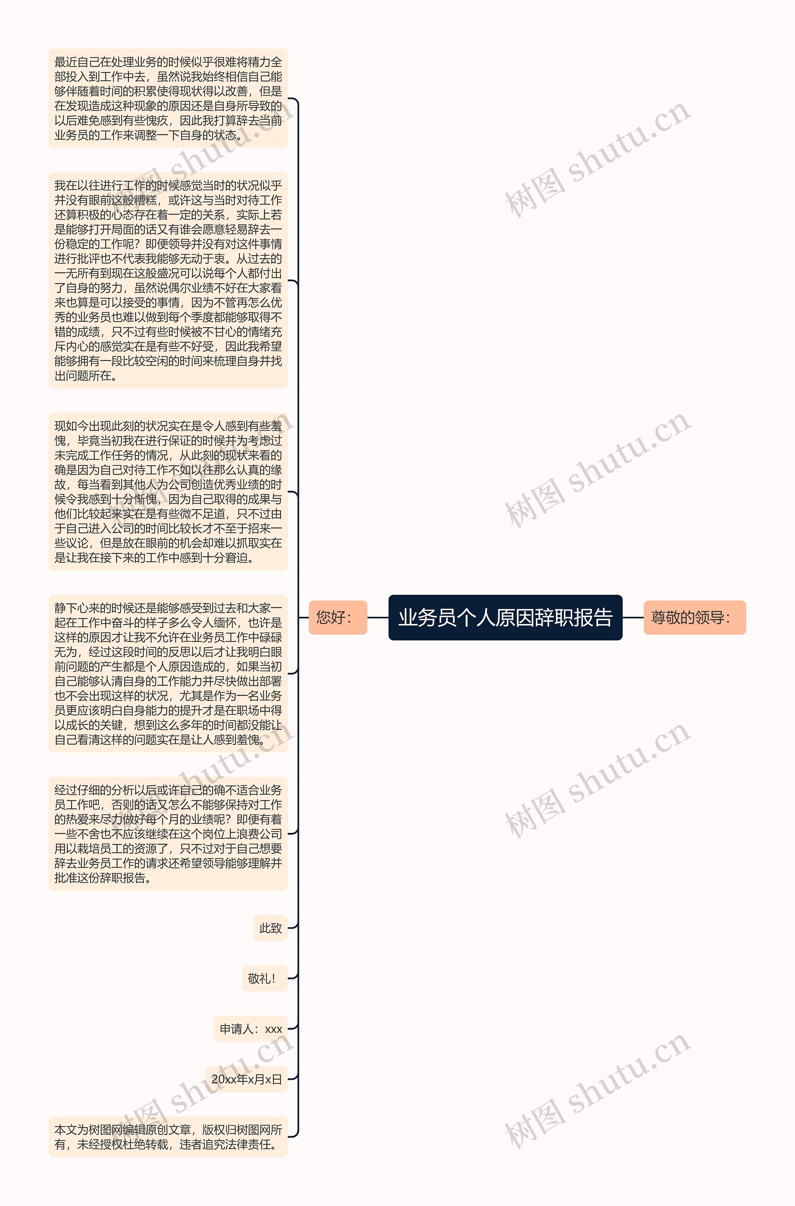 业务员个人原因辞职报告
