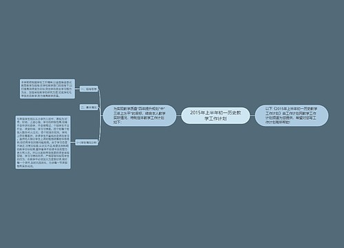 2015年上半年初一历史教学工作计划