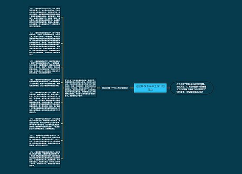 社区环保下半年工作计划范文