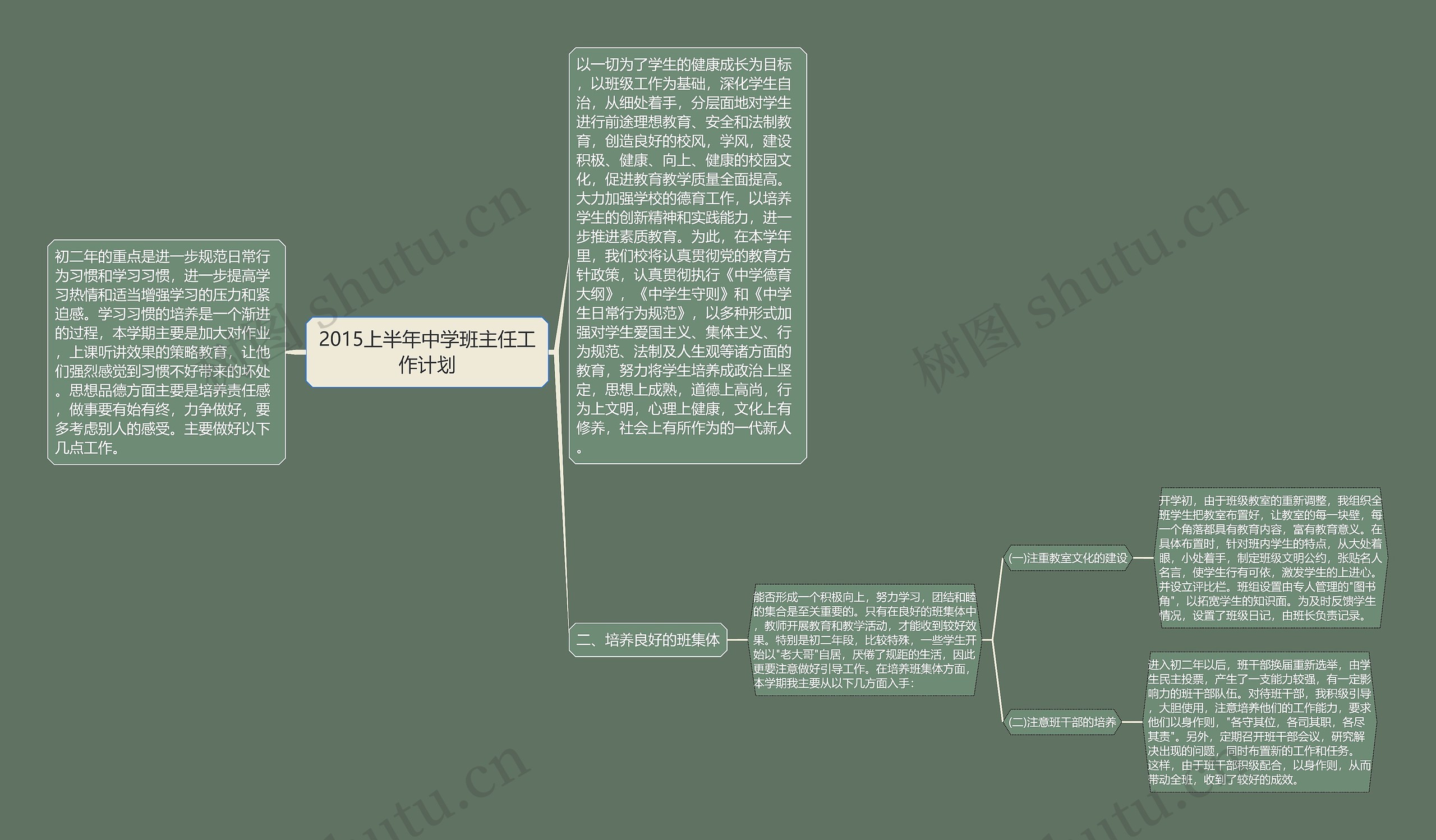 2015上半年中学班主任工作计划