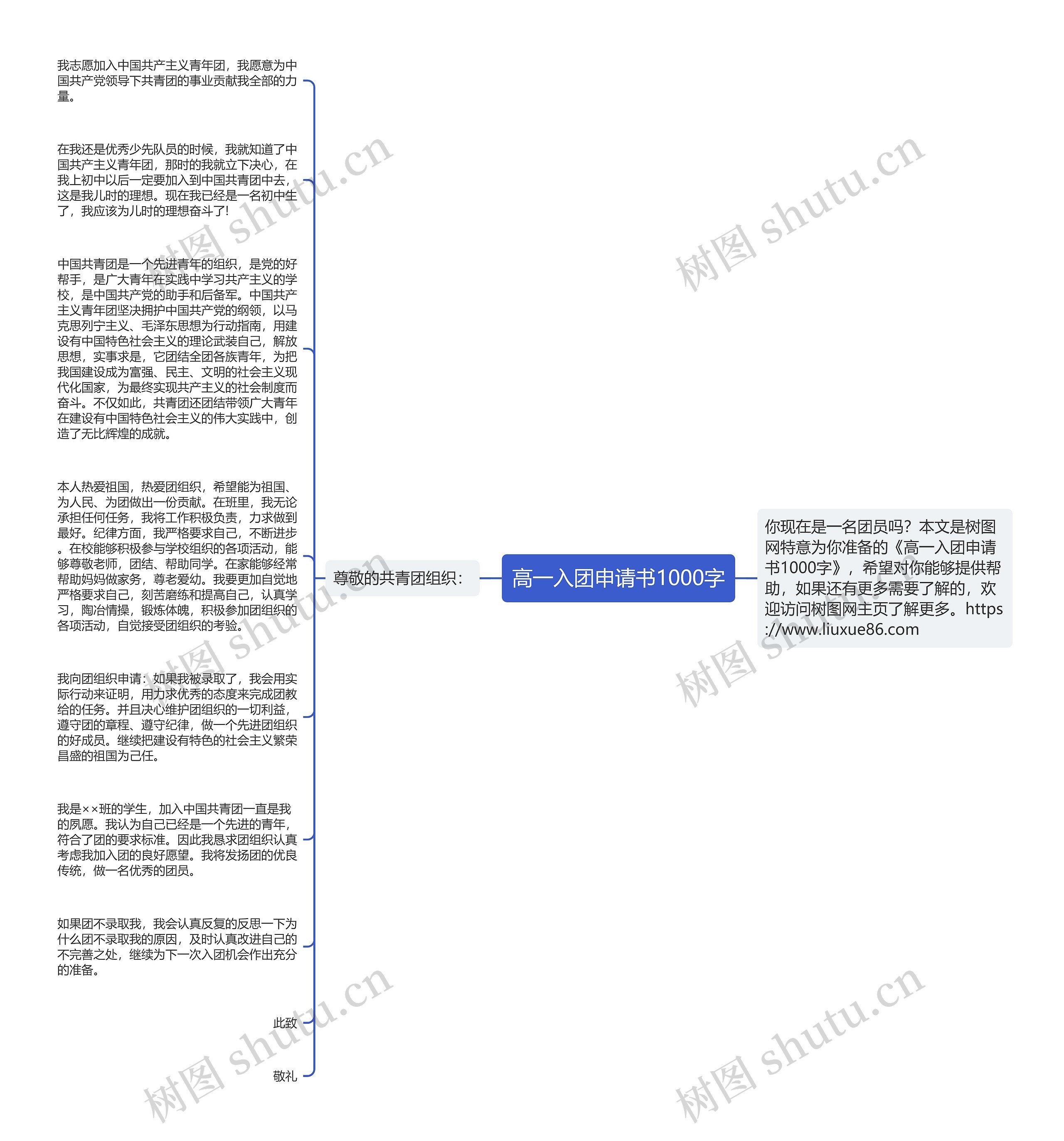 高一入团申请书1000字