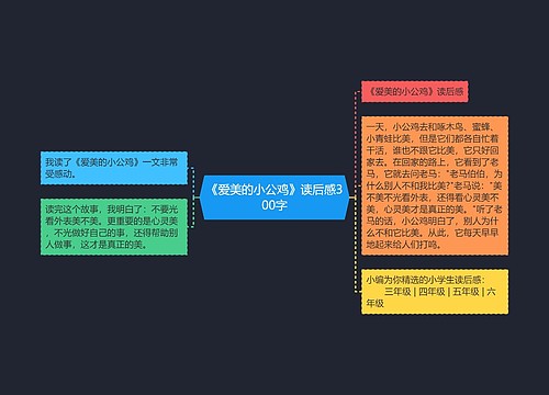 《爱美的小公鸡》读后感300字