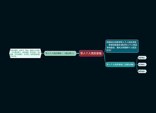 军人个人简历表格