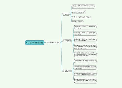 个人学习和工作简历