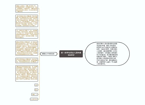 初一的学生坚定入团申请书600字