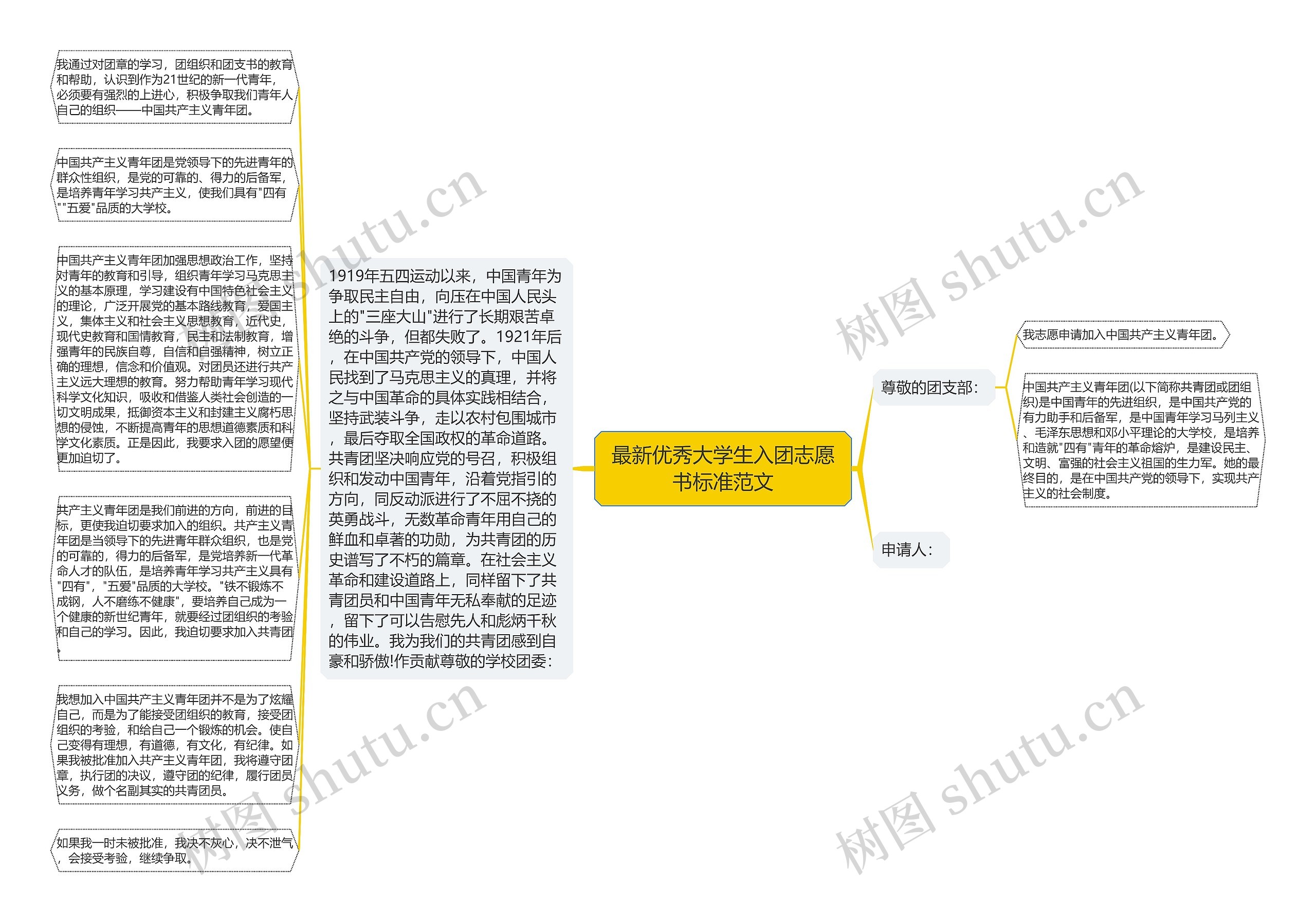 最新优秀大学生入团志愿书标准范文