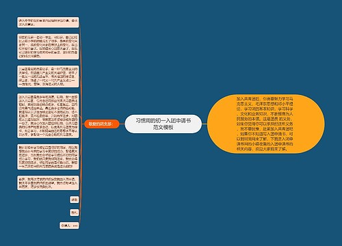 习惯用的初一入团申请书范文模板