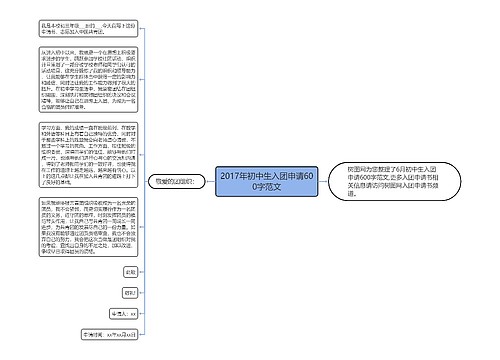 2017年初中生入团申请600字范文
